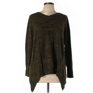 LOGO by Lori Goldstein Melange Cashmere Sweater